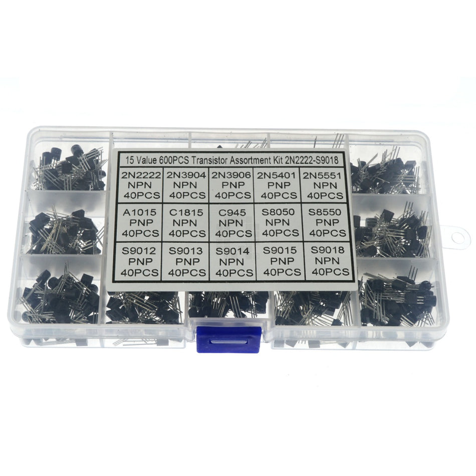 Geekcreit 600 Piece TO-92 NPN PNP Transistor Kit