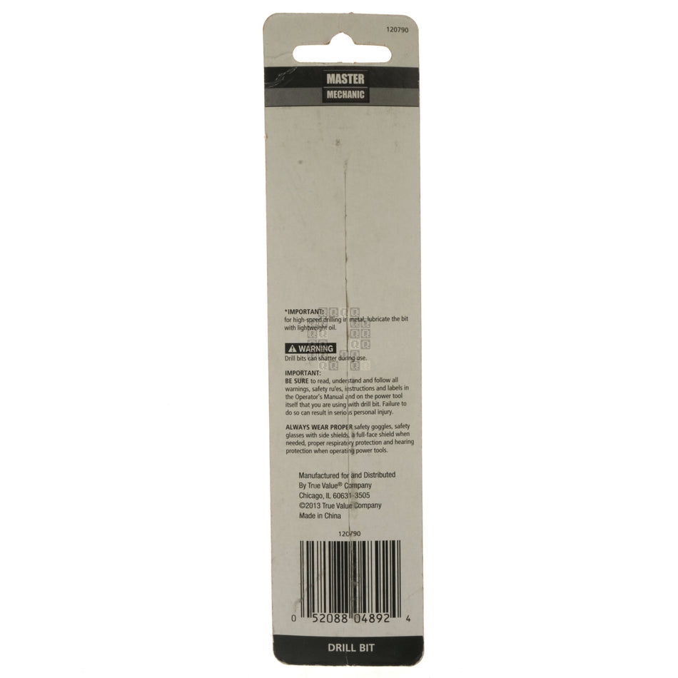 Master Mechanic 120790 Straight Shank 1/4" x 6" Rotary Masonry Drill Bit