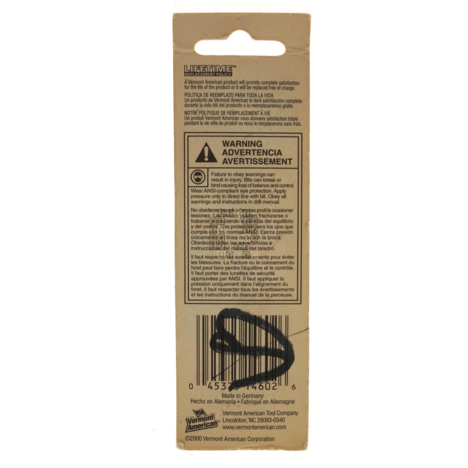 Vermont American 14602 Brad Point Wood Doweling Drill Bit, 3/16" Diameter