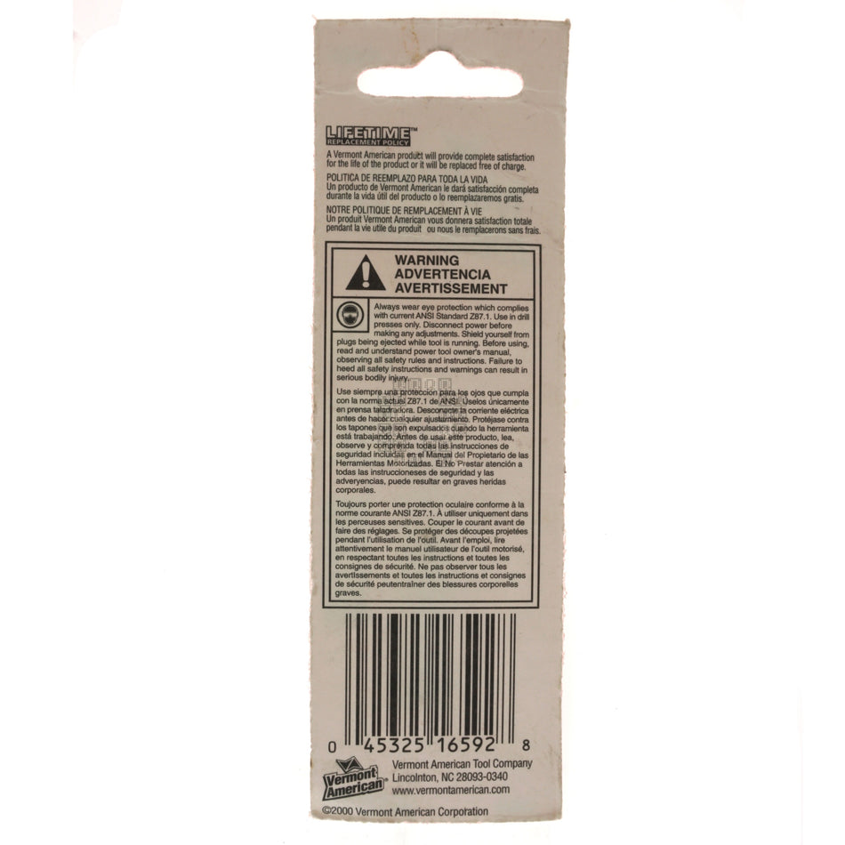 Vermont American 16592 3/8" Plug Cutter, 1/4" Straight Shank