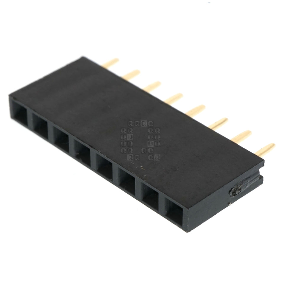 1x8 Single Row Female Straight Pin Header, 2.54mm Pitch