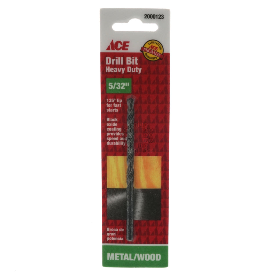 ACE Hardware 2000123 5/32" Heavy Duty Black Oxide Drill Bit, 135ÃÂ° Standard Point