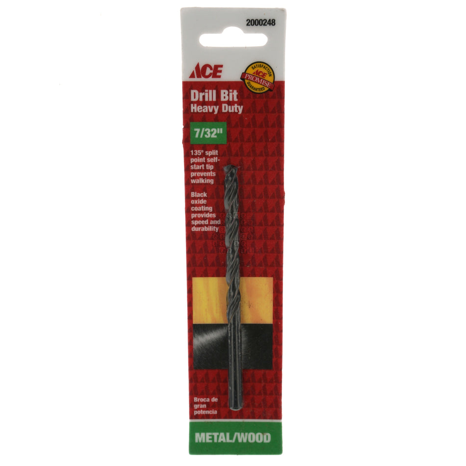 ACE Hardware 2000248 7/32" Black Oxide Drill Bit, 135ÃÂ° Split Point