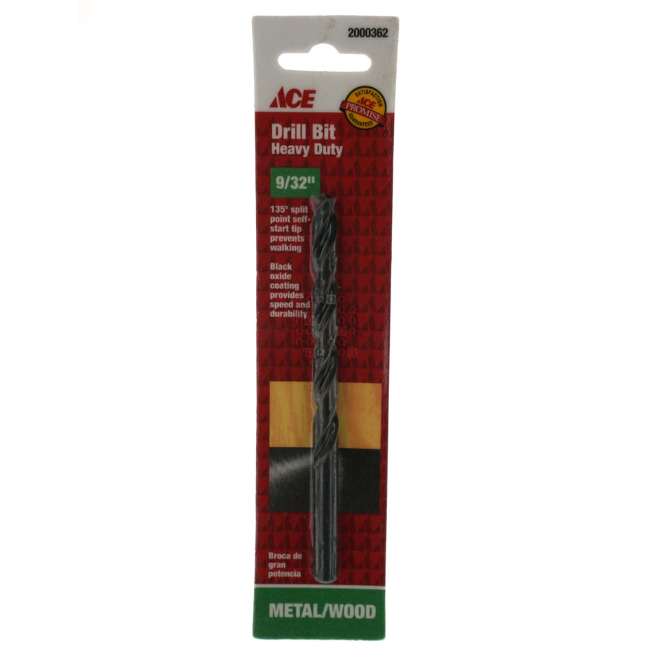 ACE Hardware 2000362 9/32" Black Oxide Drill Bit, 135ÃÂ° Split Point