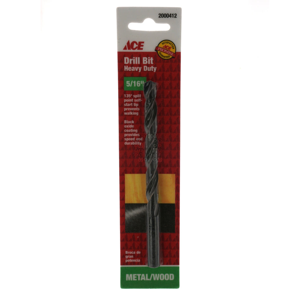 ACE Hardware 2000412 5/16" Black Oxide Drill Bit, 135ÃÂ° Split Point