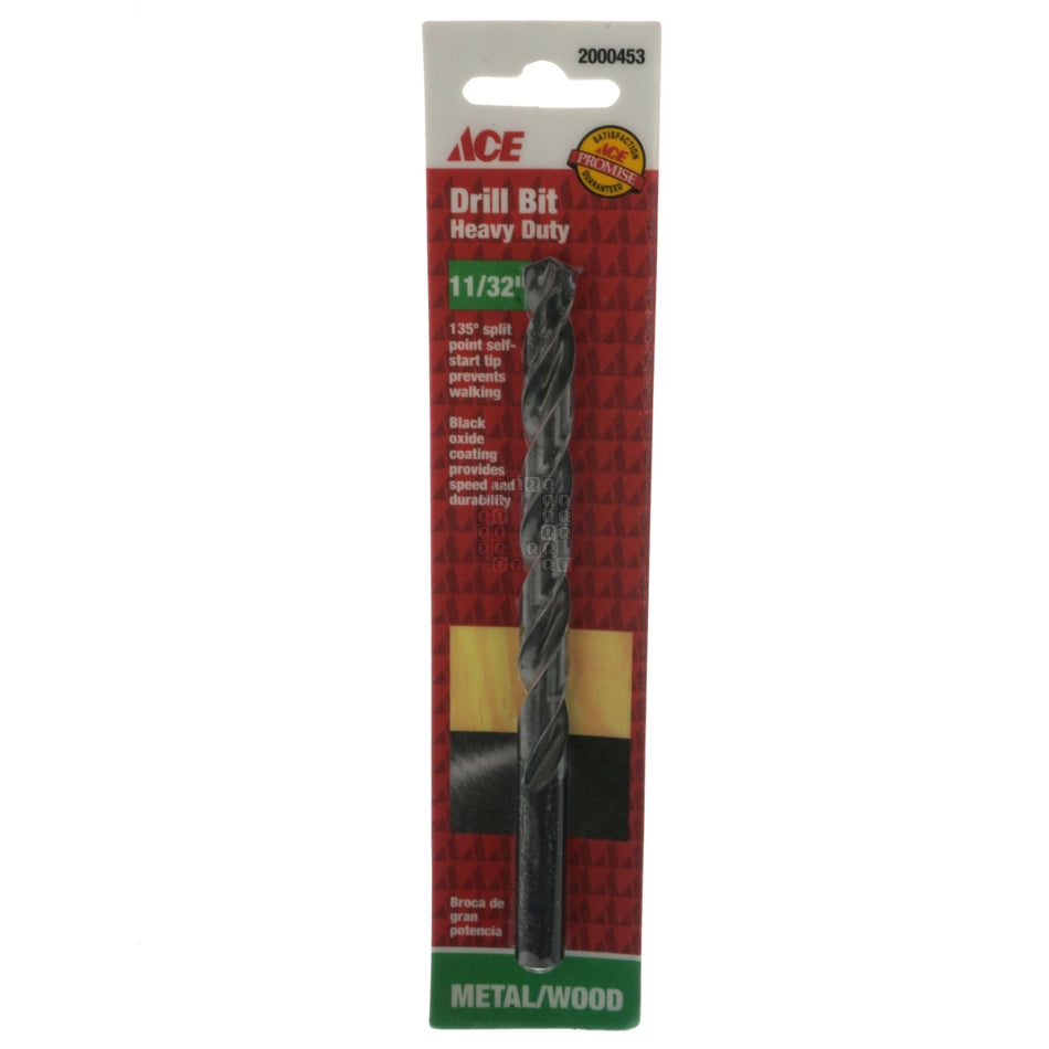 ACE Hardware 2000453 11/32" Black Oxide Drill Bit, 135ÃÂ° Split Point