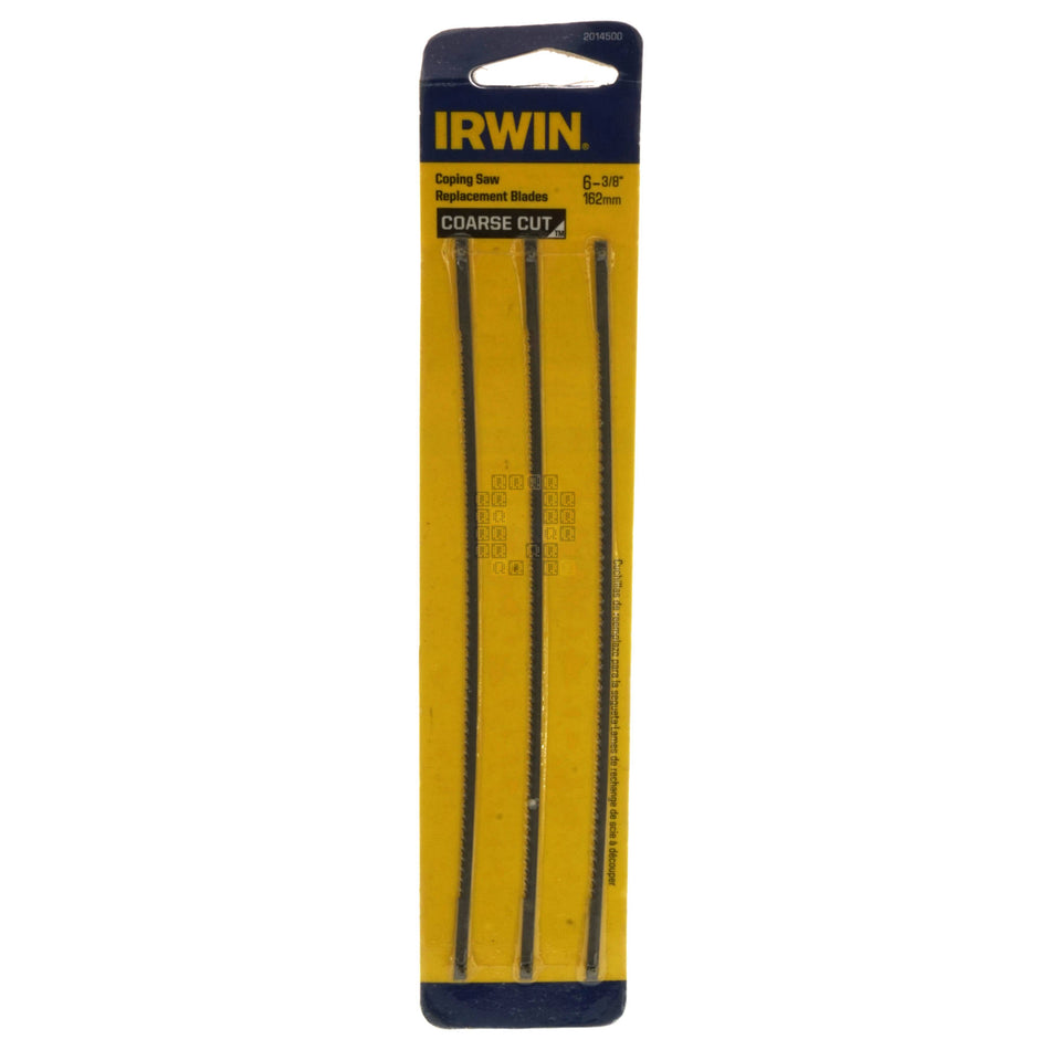 Irwin Tool 2014500 Coping Saw Replacement Blades, 6-3/8" Length, Coarse Cut, 3-Pack