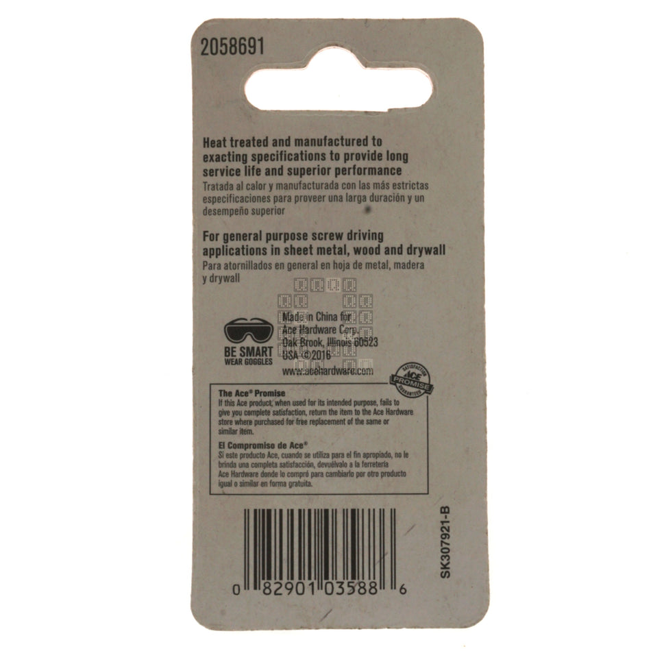 ACE Hardware 2058691 T30 TORX Driver Bit, 1" Length, 1/4" Hex Drive