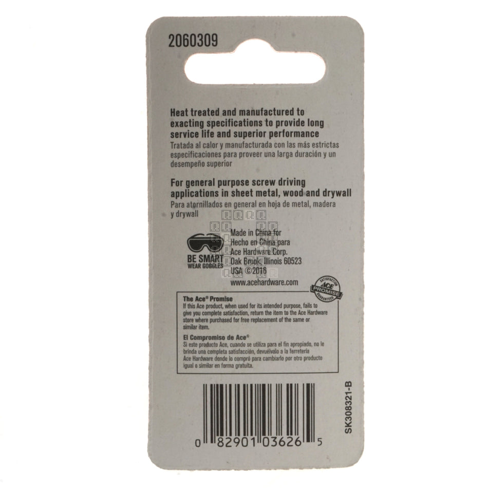 ACE Hardware 2060309 #2 / #2 Phillips PH12/ PH2 Double Ended Driver Bit, 2" Length