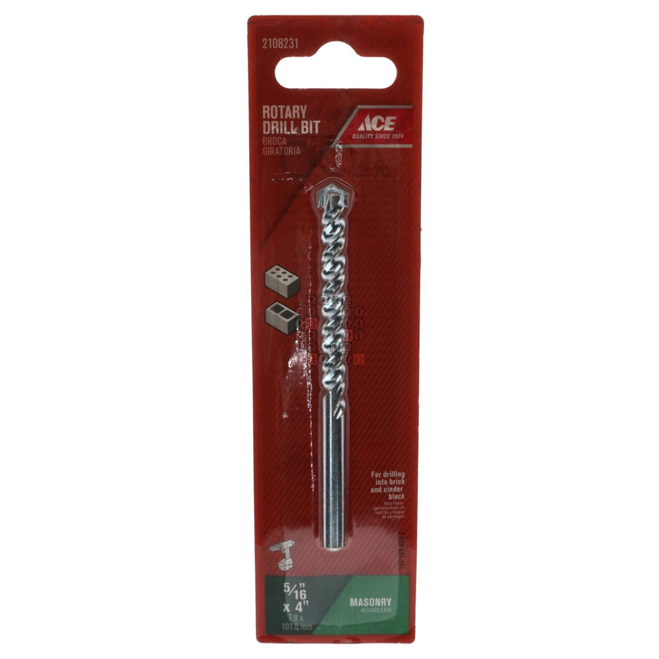 ACE Hardware 2108231 5/16" x 4" Steel Rotary Masonry Drill Bit