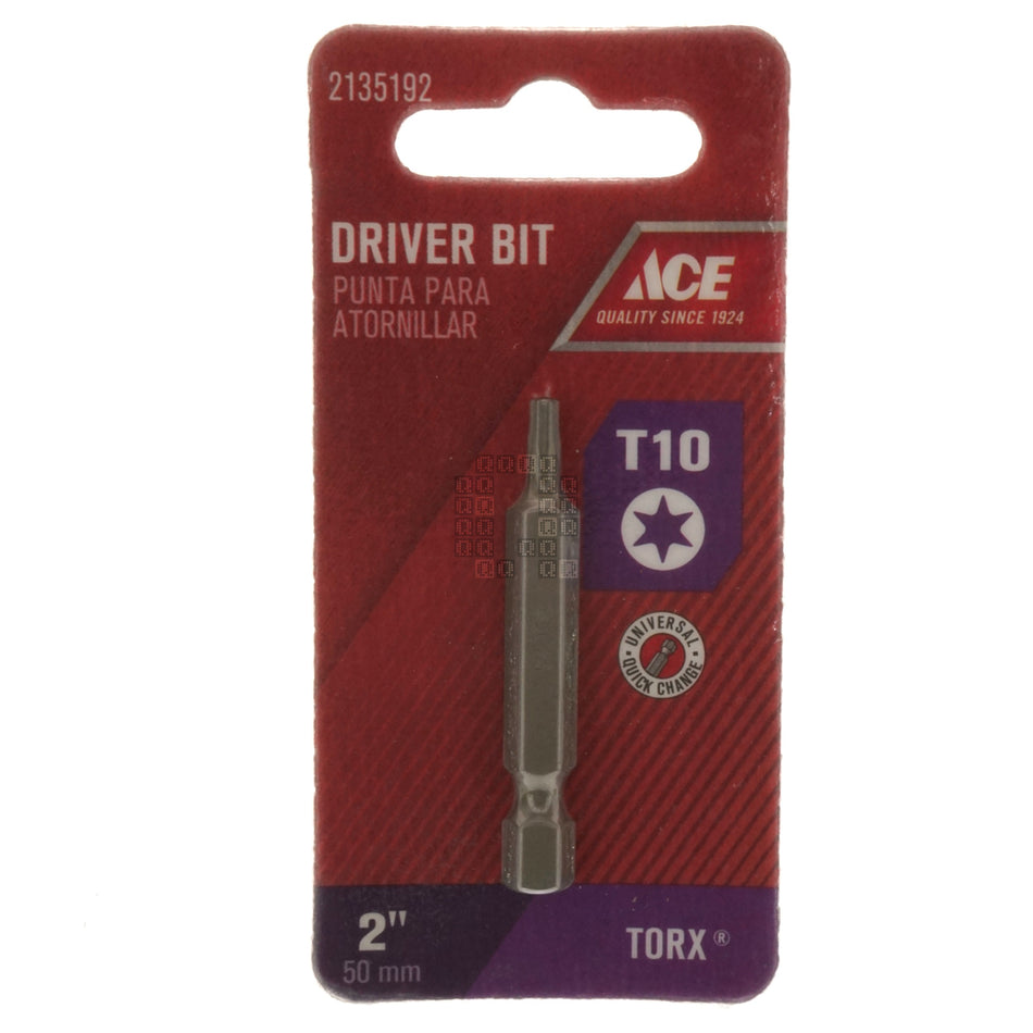 ACE Hardware 2135192 T10 TORX Driver Bit, 2" Length