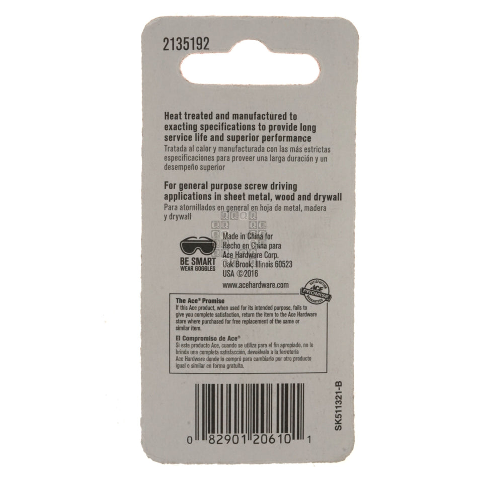 ACE Hardware 2135192 T10 TORX Driver Bit, 2" Length