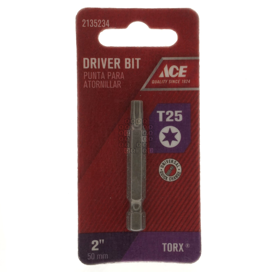 ACE Hardware 2135234 T25 TORX Driver Bit, 2" Length