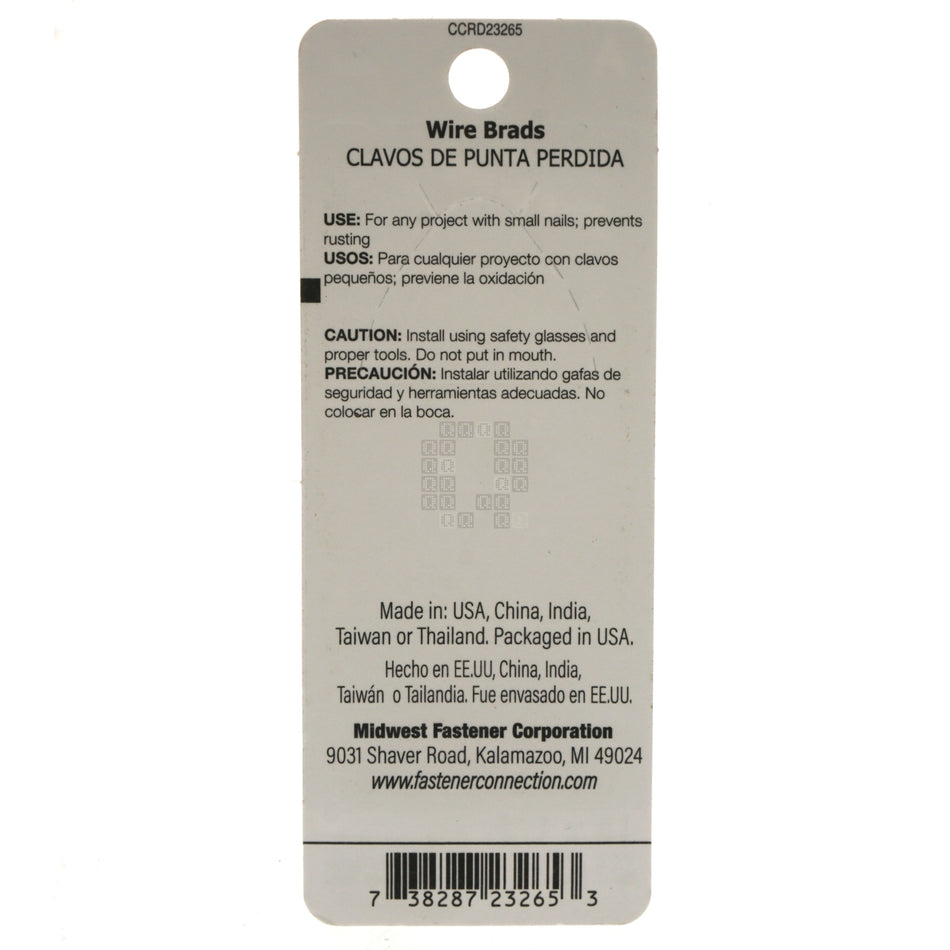 Midwest Fastener 23265 18 Gauge x 1/2" Wire Brads, 1oz