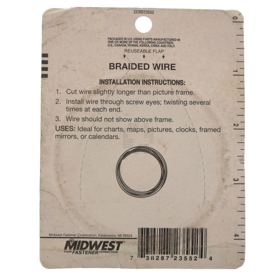 Midwest Fastener 23552 15-Strand Braided Wire, 25-feet