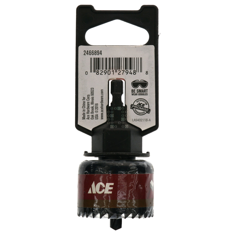 ACE Hardware 2466894 41mm / 1-5/8" Carbon Hole Saw, 1/4" Hex Shank