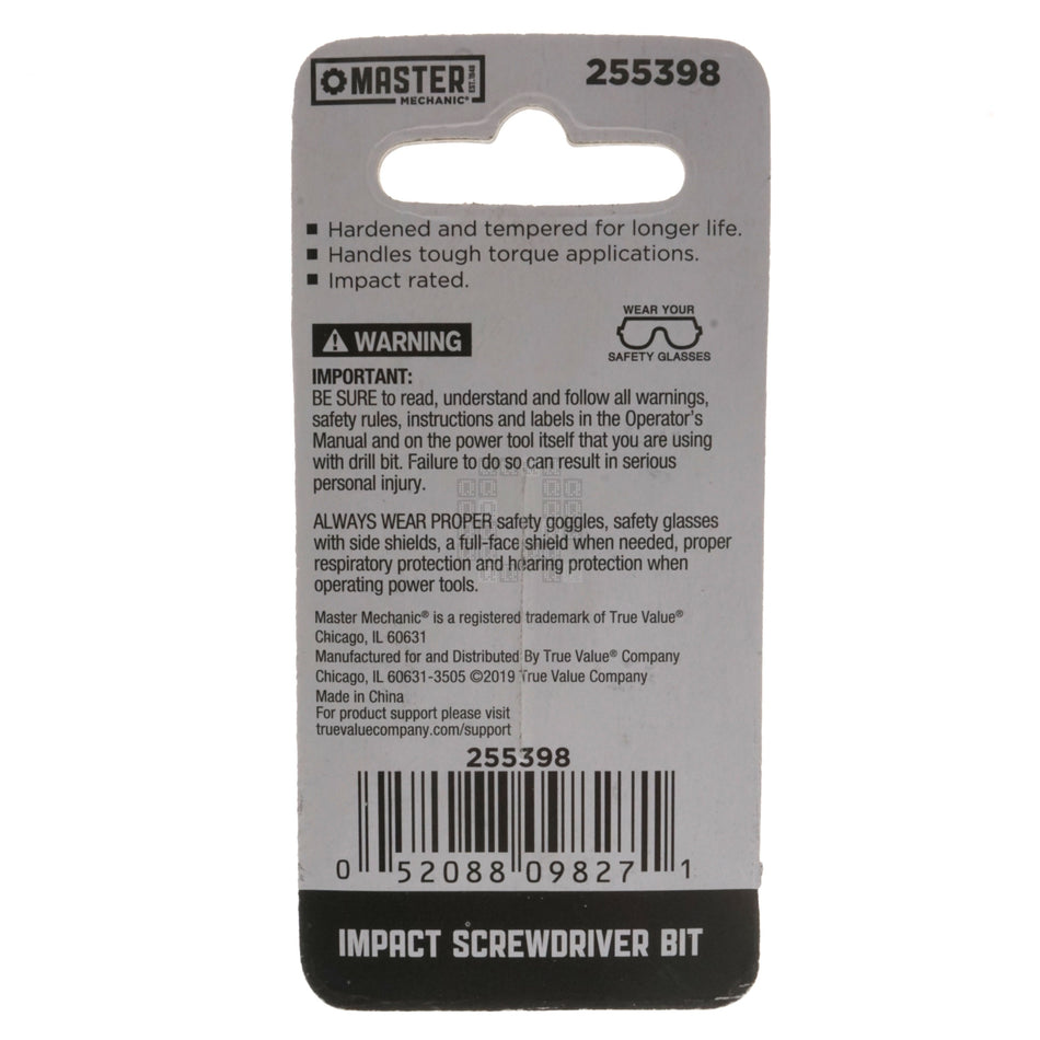 Master Mechanic 255398 1/4" Hex to 1/4" Square Socket Impact Adapter, 2-Pack