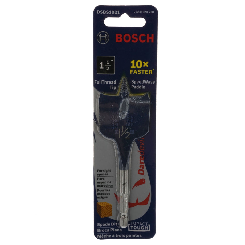 BOSCH 2610020228 DSBS1021 Daredevil 1-1/2" x 4" Stubby Length Spade Bit