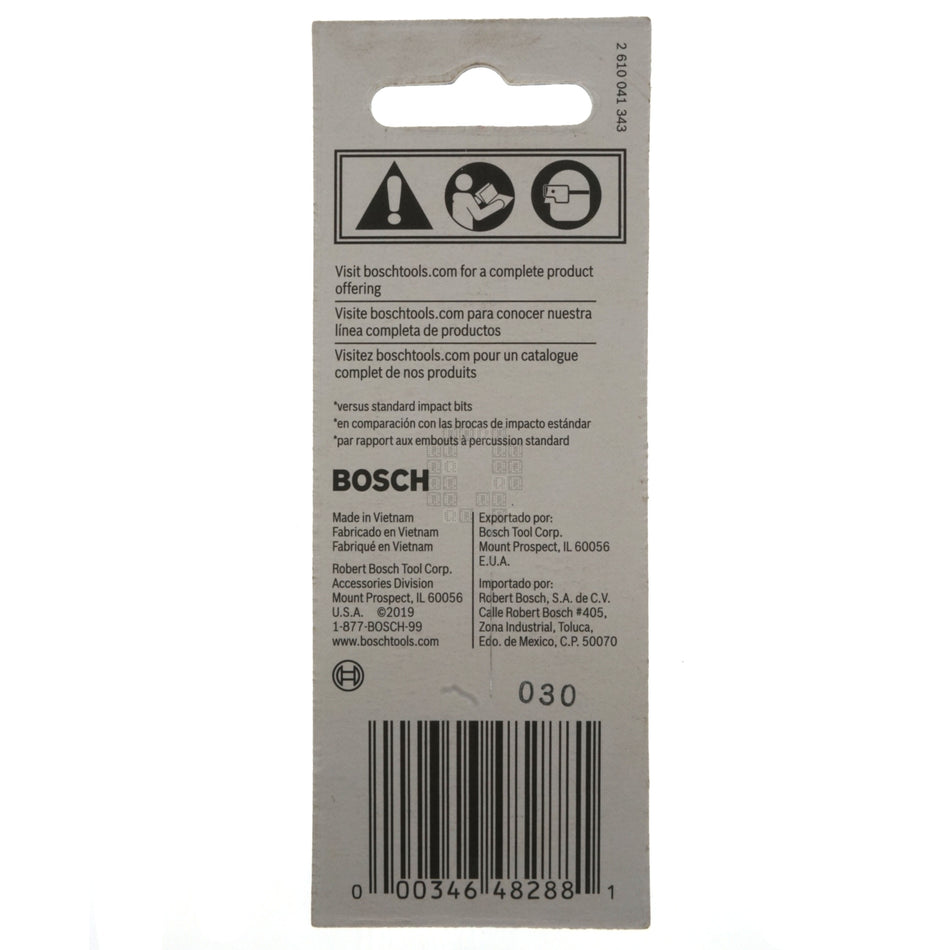 Bosch ITPH3102 Impact Tough #3 Phillips Insert Bits, 1" Length, 2-Pack, 2610039542