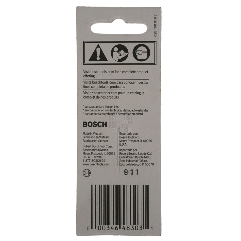 Bosch 2610039555 ITSQ2105 Impact Tough SQ2 #2 Square Recess Insert Bits, 5-Pack
