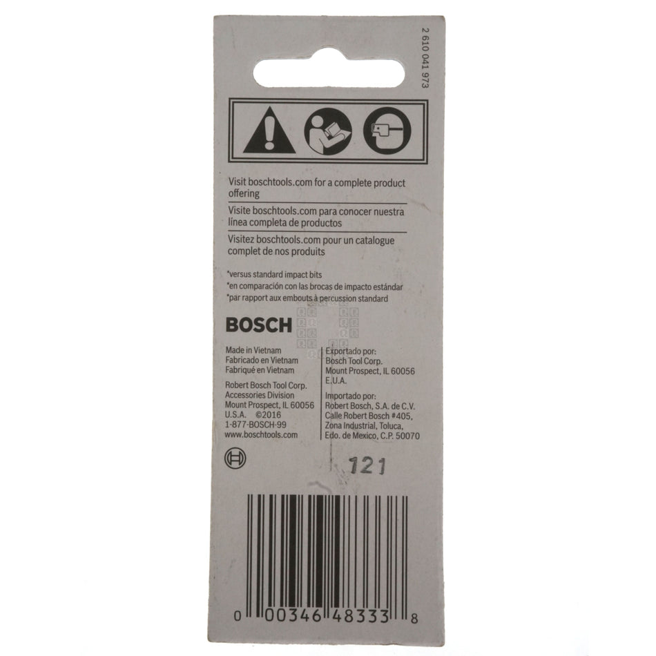 Bosch ITSQ3201 Impact Tough SQ3 #3 Square Insert Power Bit, 2" Length, 2610039572