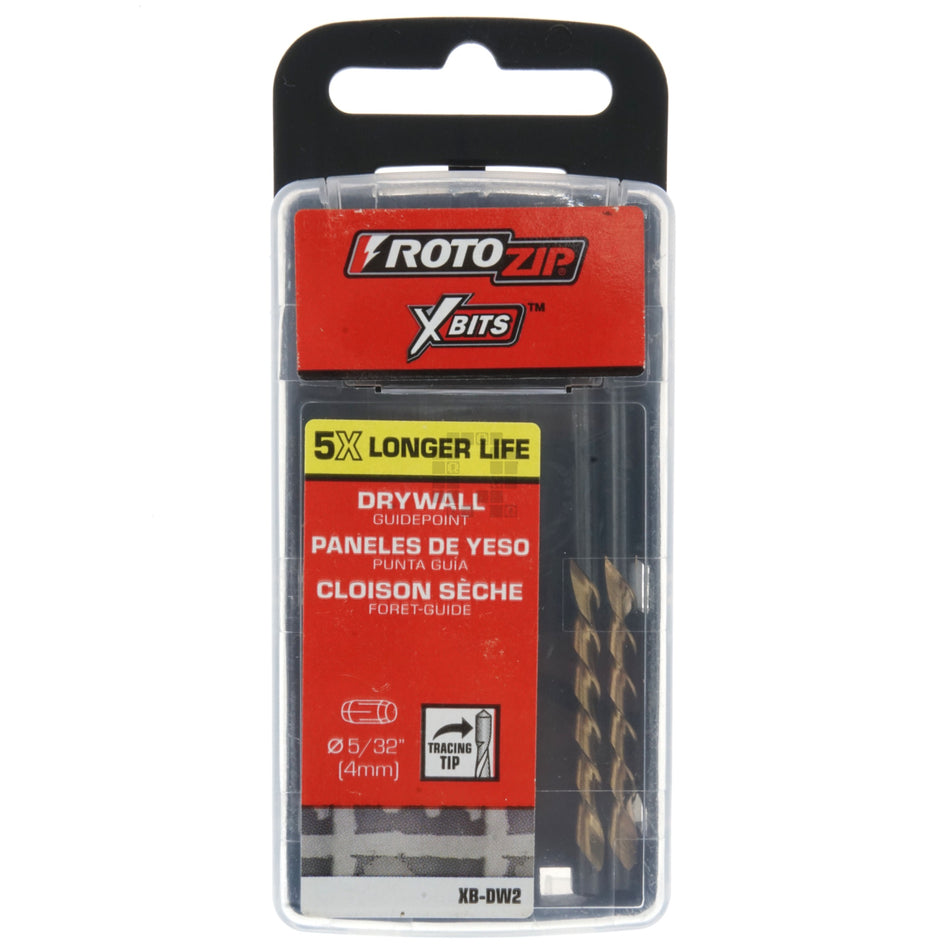 RotoZip 2610924463 XB-DW2 5/32" / 4mm Drywall Bit, 2 Piece Set