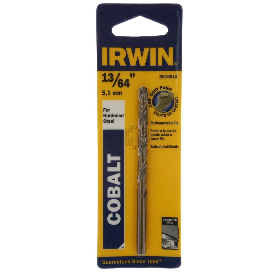 Irwin Industrial Tools 3016013 13/64" Cobalt 135ÃÂ° Split Point Drill Bit