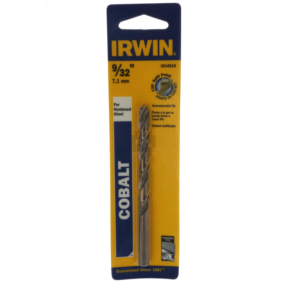 Irwin 3016018 9/32" Cobalt 135° Split Point Drill Bit
