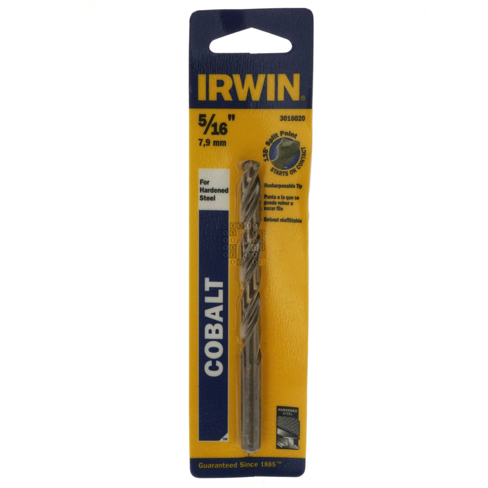 Irwin 3016020 5/16" Cobalt Jobber 135° Split Point Drill Bit
