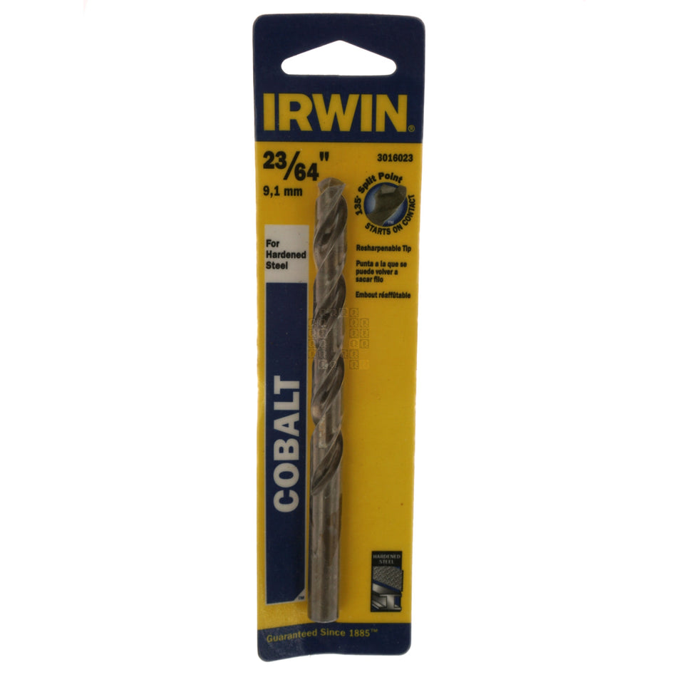 Irwin 3016023 23/64" Cobalt Jobber 135° Split Point Drill Bit