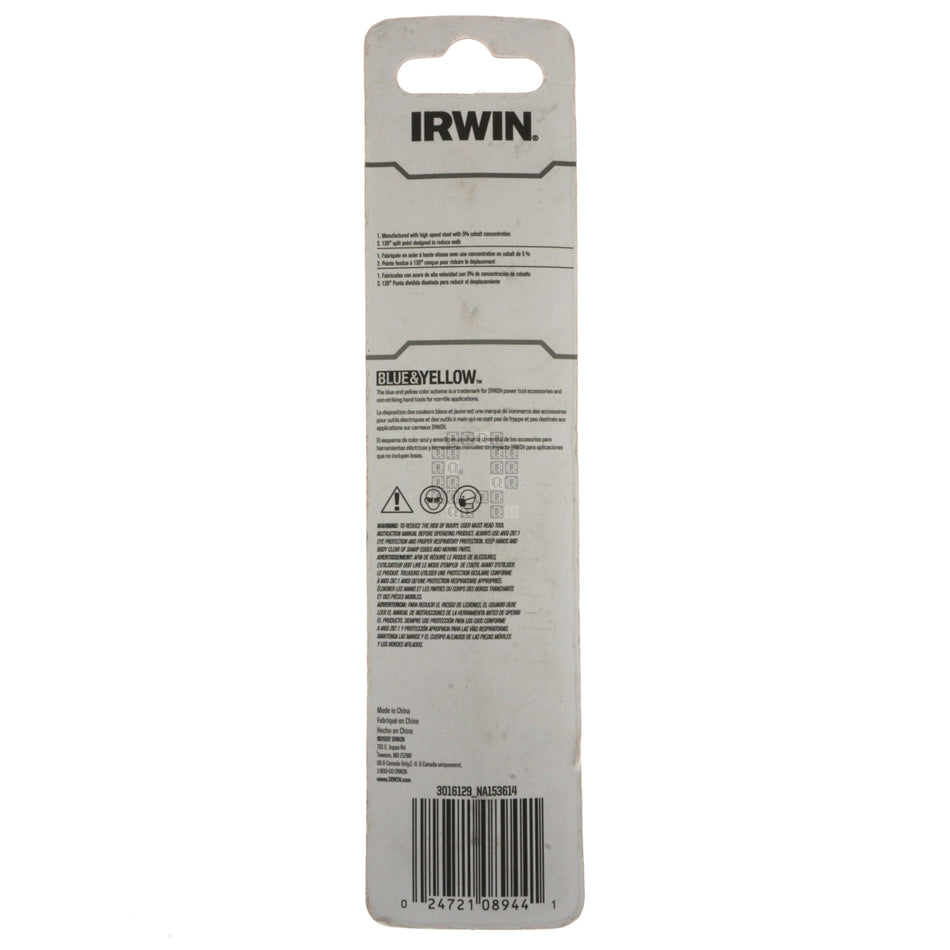 Irwin 3016129 29/64" Cobalt Jobber Length Drill Bit, 135ÃÂ° Split Point