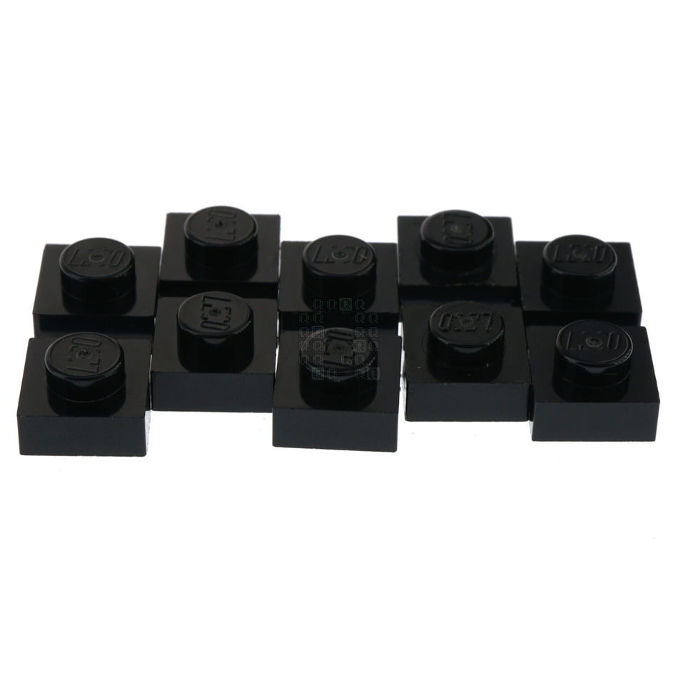 LEGO 302426 1x1 Plate, Black, 10-Pack
