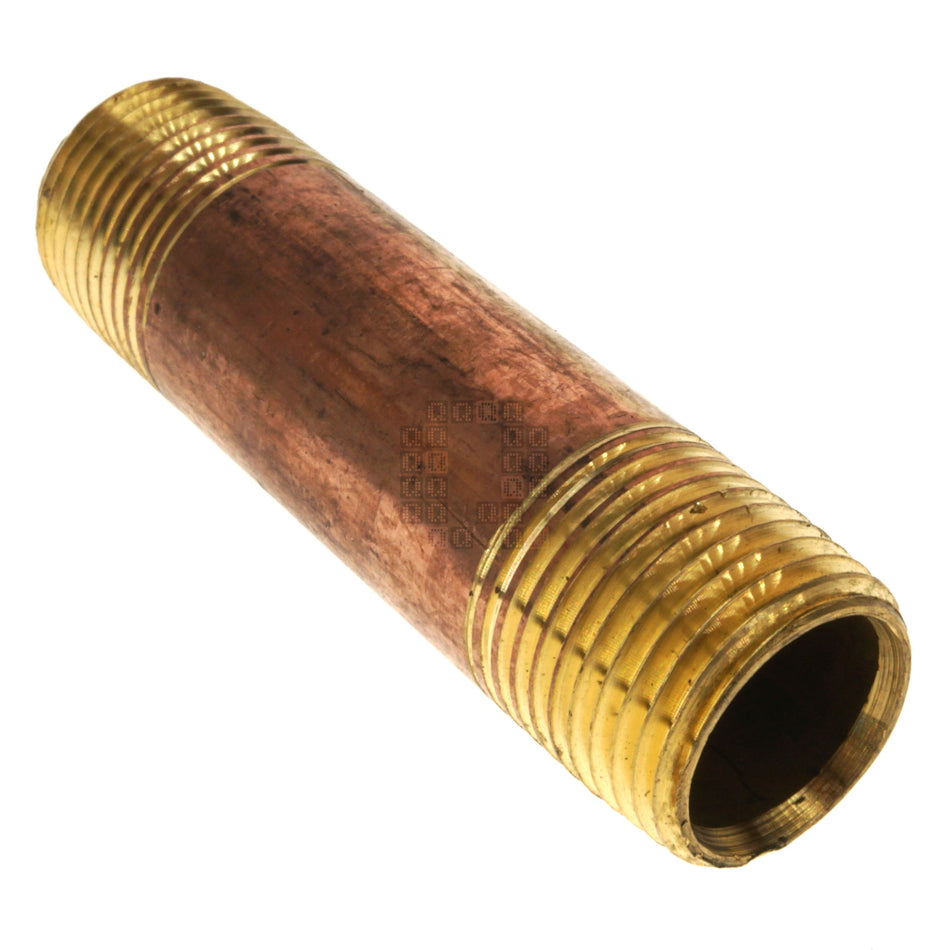 Anderson Metals 38300-0830 1/2" x 3" Red Brass Pipe Nipple