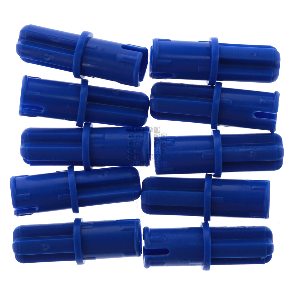 Lego 4206482 Technic Connector Bushing with Friction / Cross Axle, Bright Blue, 10-Pack