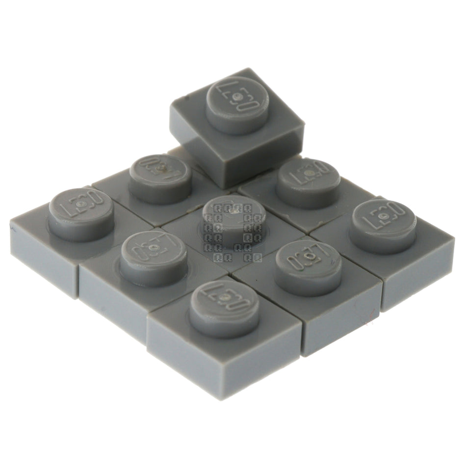 LEGO 4211399 1x1 Plate, Medium Stone Grey, 10-Pack