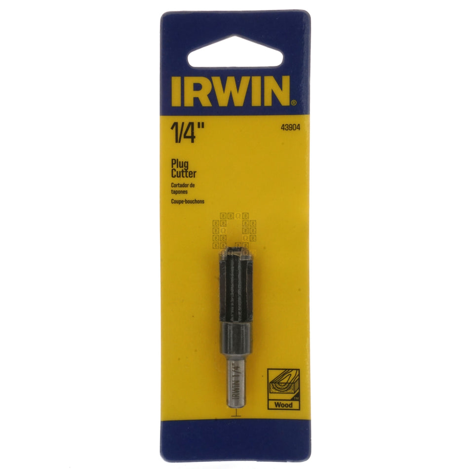 Irwin Tools 43904 1/4" Plug Cutter, 1/4" Straight Shank
