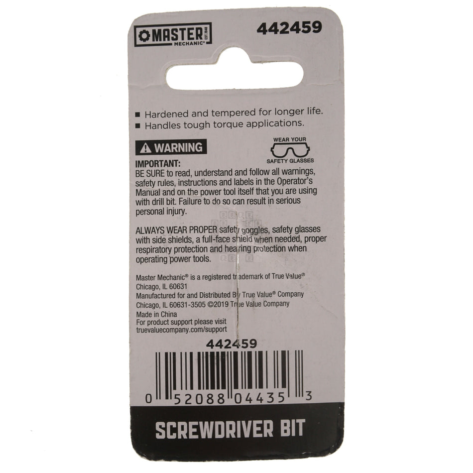 Master Mechanic 442459 #3 Phillips Screwdriver Bit, 2-Pack