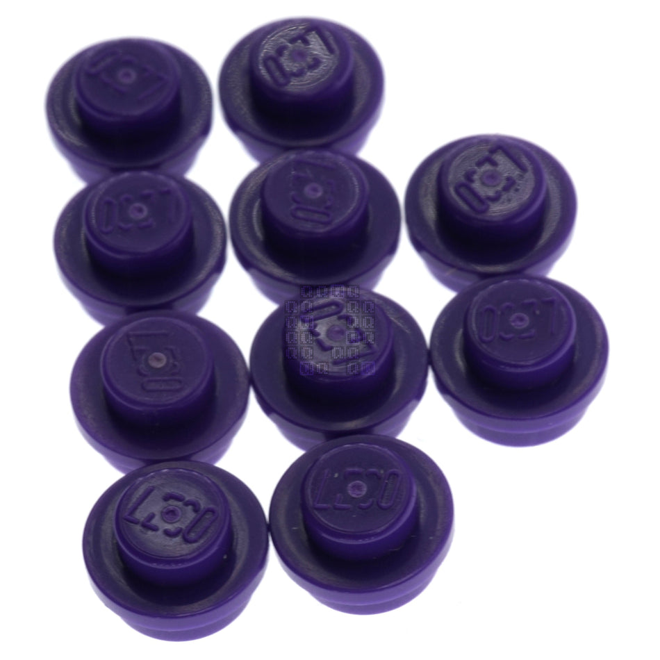 LEGO 4566522 1x1 Round Plate, Dark Purple , 10-Pack