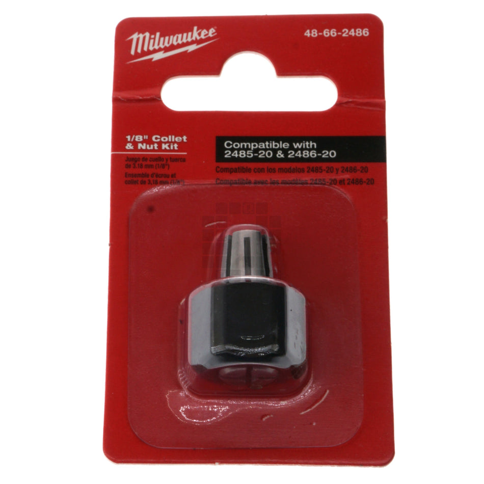 Milwaukee 48-66-2486 1/8" Collet and Nut Kit
