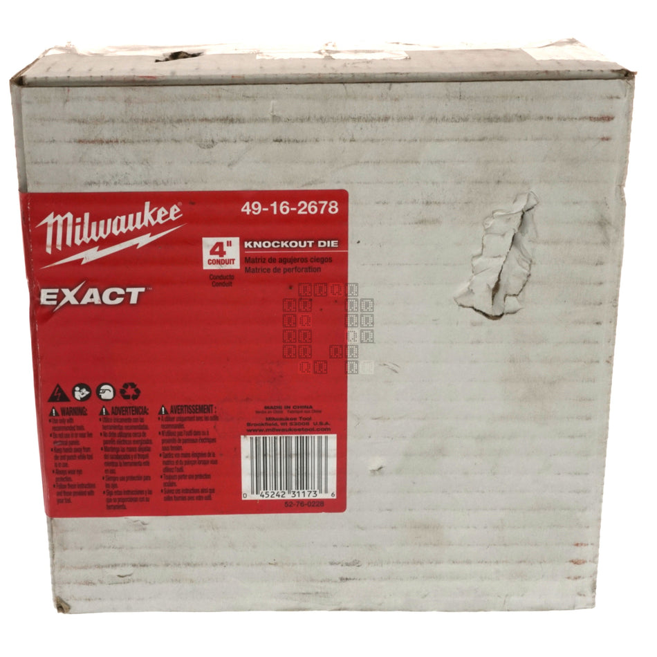 Milwaukee Tool 49-16-2678 EXACT Knockout 4" Conduit Die