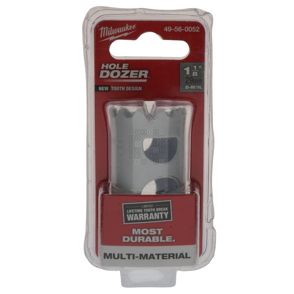 Milwaukee Tool 49-56-0052 Hole Dozer Bi-Metal Hole Saw, 1-1/8" Diameter