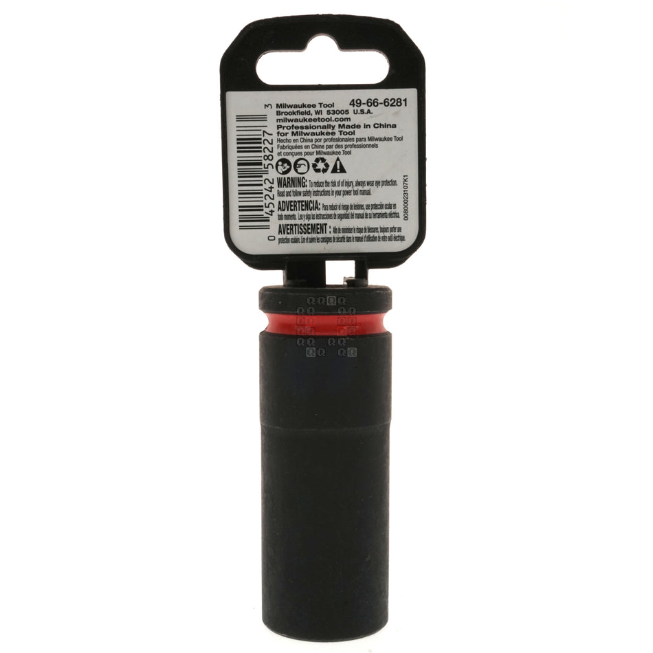 Milwaukee Tool 49-66-6281 SHOCKWAVE Impact Deep Metric 6-Point Socket, 1/2" Input Drive, 20mm Output Drive