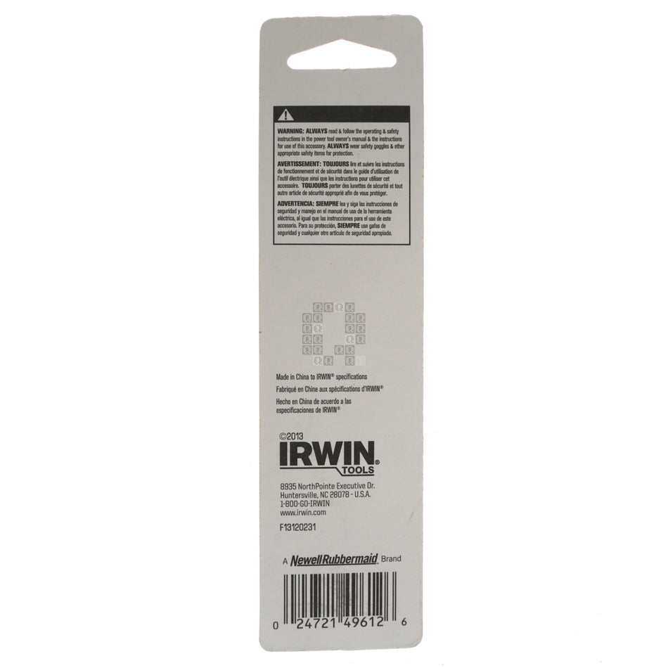 Irwin Tools 49612 SPEEDBOR Brad Point Drill Bit for Wood, 1/8"