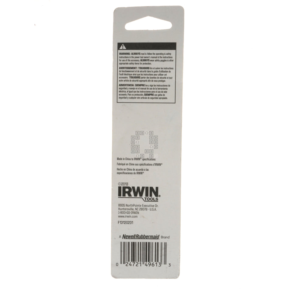 Irwin Tools 49613 SPEEDBOR Brad Point Drill Bit for Wood, 3/16"