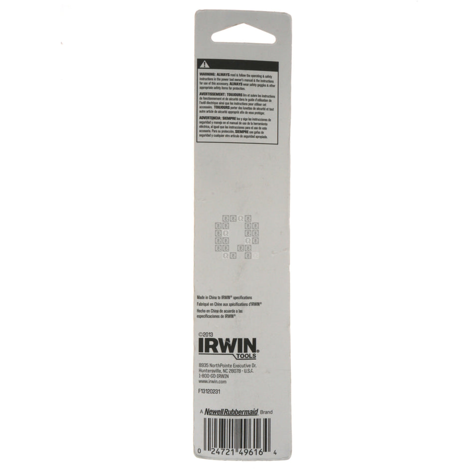 Irwin Tools 49616 SPEEDBOR Brad Point Drill Bit for Wood, 3/8"
