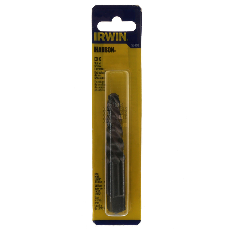 Irwin Hanson 53406 EX-6 Spiral Screw Extractor