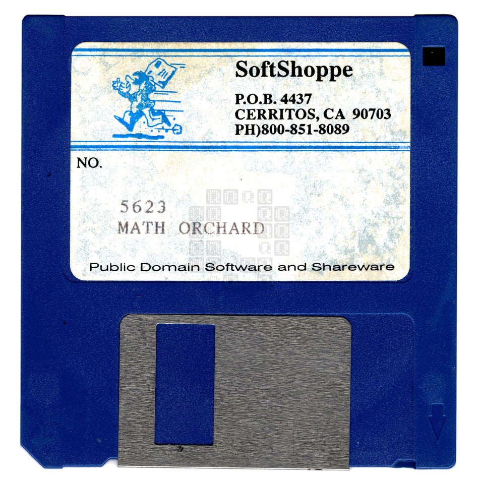 SoftShoppe 5623 Math Orchard , 3.5" Floppy Disk, 68K Macintosh Games