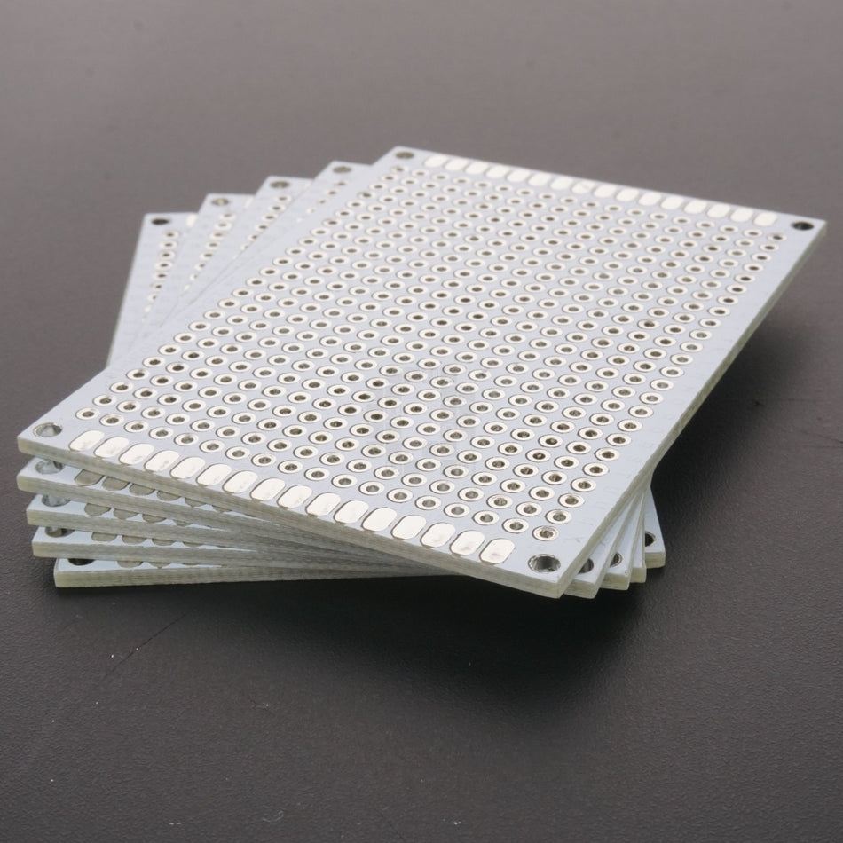 5cm x 7cm White PCB Printed Circuit Board, 5 Pack, 432 Holes, 32 Pads