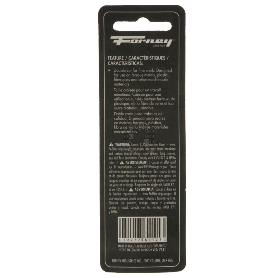 Forney Industries 60125 3/8" Tree Radius SF-3 Carbide Burr, 1/4" Straight Shank