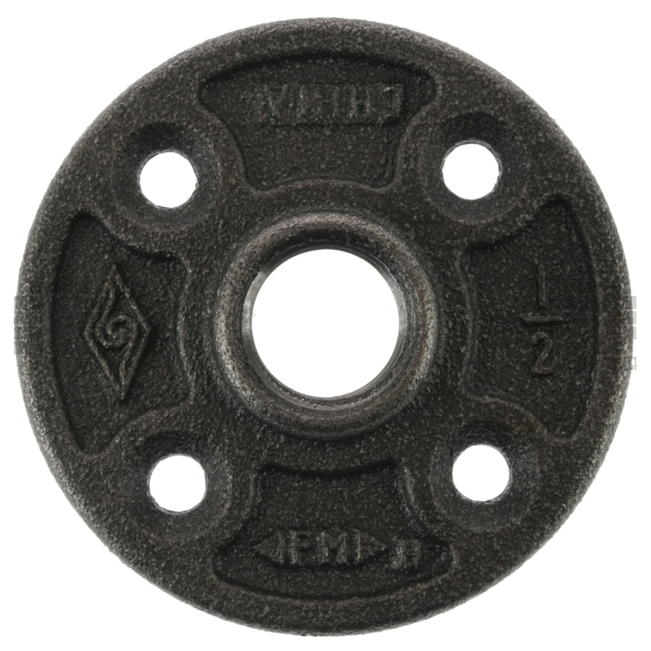 Prosource 610-2362 Black Pipe Floor Flange, 1/2" NPT, 4-Bolt Hole